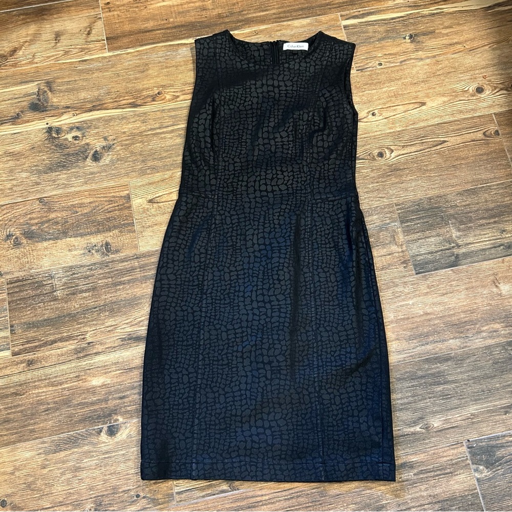 Calvin Klein Black Sleeveless Sheath Mini Dress - Picture 2 of 10